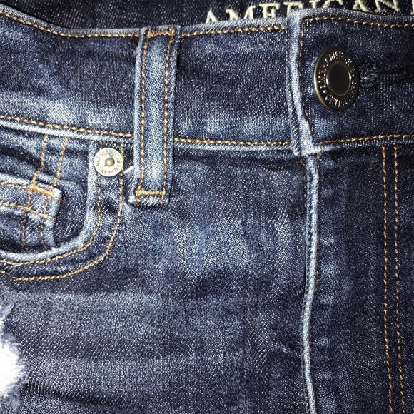 American Eagle Hi-Rise Shortie Mom Grunge Shorts 4 - Picture 6 of 9